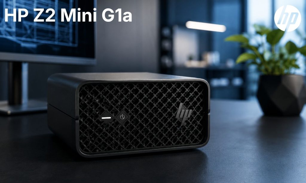 Die HP Z2 Mini G1A Workstation im Titelbild