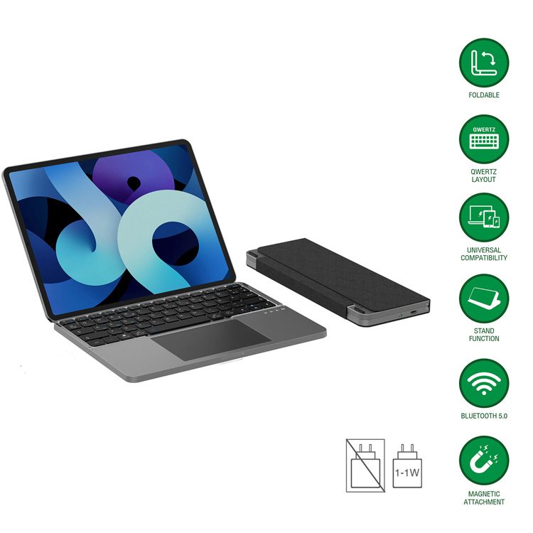 Die 4smarts Tastatur kombiniert Tastatur und Touchpad in einem Gerät